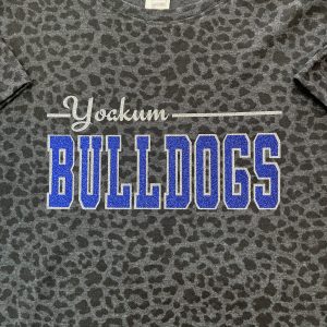 Yoakum Bulldogs - Black Leopard Print