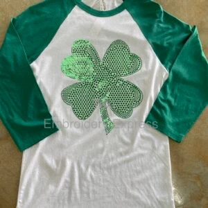 Shamrock 3/4 sleeve raglan