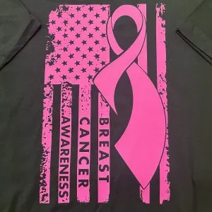Flag Breast Cancer T-Shirt