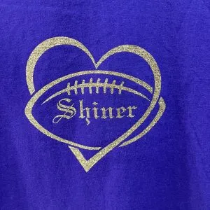 Glitter Football Heart