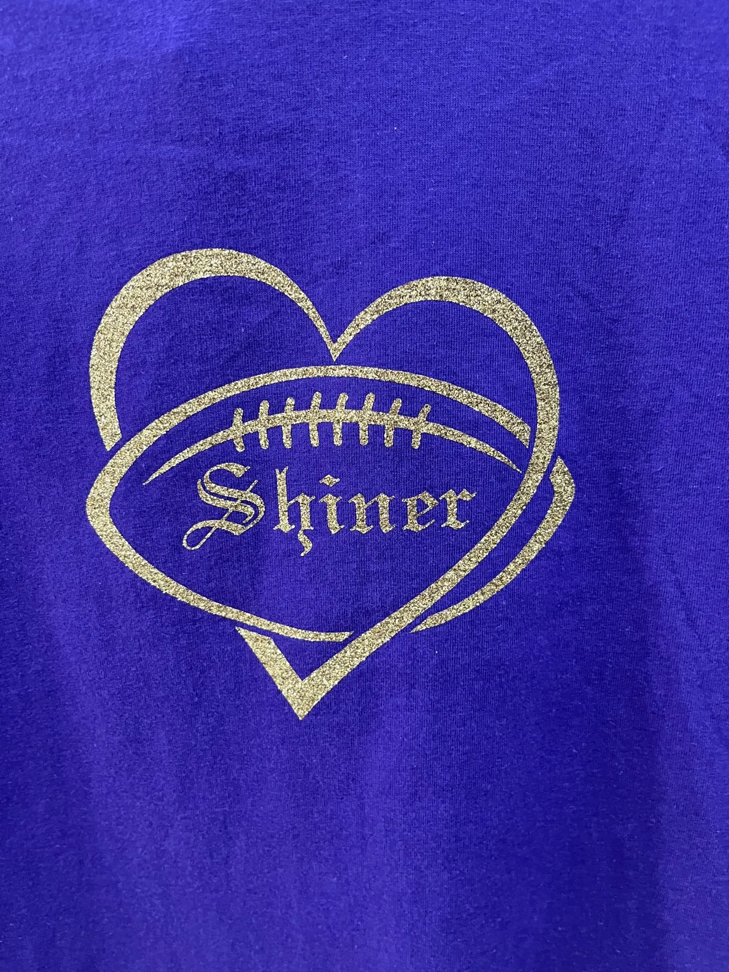 Glitter Football Heart